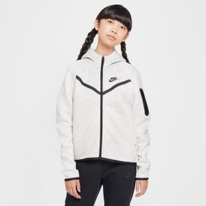 Nike Sportswear Tech Fleece hoodie met rits voor meisjes - Grijs