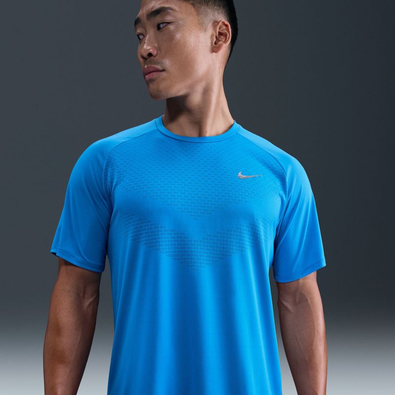 Nike - Stride Dri-FIT ADV - Hardlooptop - Blauw - Korte Mouwen