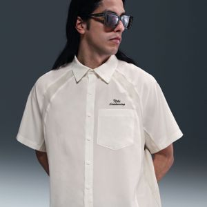 Nike SB Dri-FIT geweven skateshirt met korte mouwen - Wit