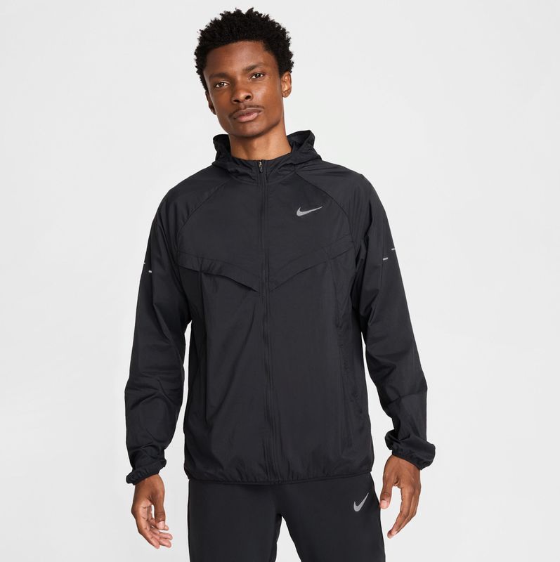 Nike Stride UV Hardloopjack Dri-Fit - Zwart/Reflecterend Zilver