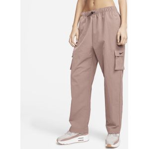 Nike Sportswear Essential Geweven cargobroek met hoge taille voor dames - Paars