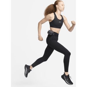 Nike Trail Go 7/8-legging met hoge taille, zakken en complete ondersteuning voor dames - Zwart
