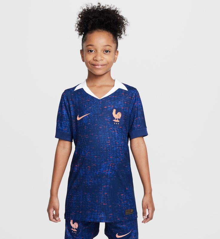 Nike - FFF 2025 Match Thuis - Voetbalshirt - Blauw - Dri-FIT ADV