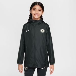 Chelsea FC Academy Pro Nike voetbalregenjack met capuchon voor kids - Groen