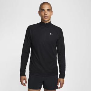 Nike Trail Dri-FIT tussenlaag met halflange rits voor heren - Zwart