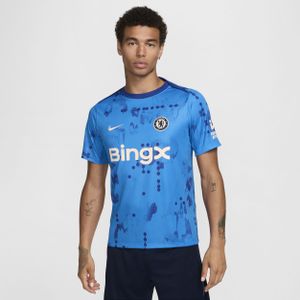 Chelsea FC Academy Pro Nike Dri-FIT warming-upvoetbaltop met korte mouwen voor heren - Blauw