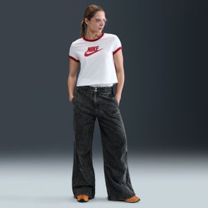 Nike geweven denim damesbroek - Zwart