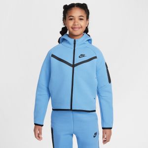 Nike Tech Fleece hoodie met rits voor meisjes - Blauw