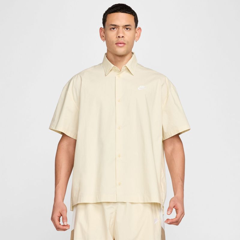 Nike - Club - Overhemd - Groen - Korte Mouwen - Knoopsluiting