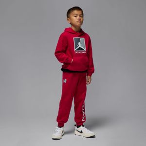 Jordan Essentials Baseline tweedelige hoodieset van fleece voor kleuters - Rood