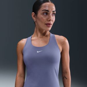 Nike Swoosh Tanktop met padded sport-bh met medium ondersteuning - Blauw