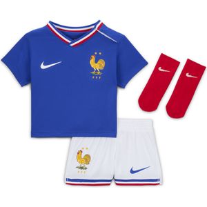 FFF 2024 Stadium Thuis Nike driedelig replica voetbaltenue voor baby's/peuters - Blauw