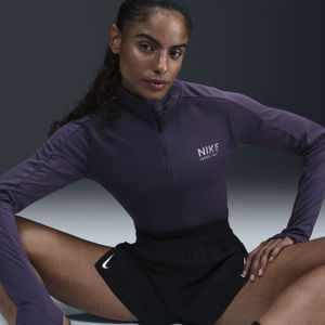 Nike Pacer Dri-FIT hardlooptop met korte rits voor dames - Paars