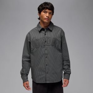 Jordan Flight Oxford-overhemd met lange mouwen voor heren - Zwart