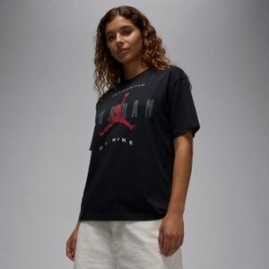 Jordan Flight T-shirt met graphic voor dames - Zwart