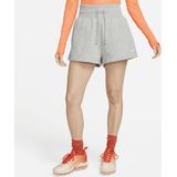 Nike Sportswear Phoenix Fleece damesshorts met ruimvallende pasvorm en hoge taille - Grijs