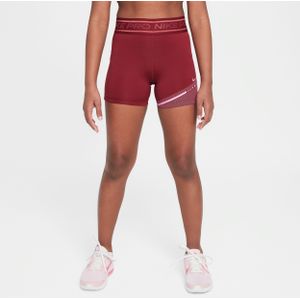 Nike Pro Dri-FIT shorts voor meisjes (8 cm) - Rood
