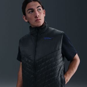 Inter Milan Windrunner Nike Therma-FIT middelzware voetbalbodywarmer voor heren - Zwart