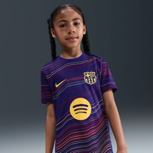 FC Barcelona - Academy Pro Thuis - Warming-Uptop - Blauw - Korte Mouwen