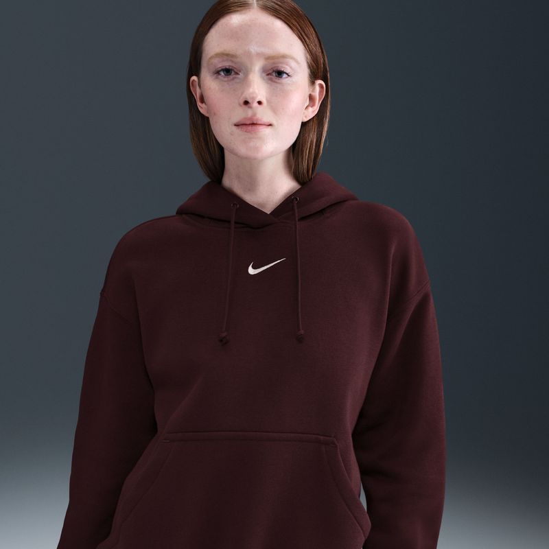 Nike - Oversized Hoodie - Burgundy Crush - Dames - Phoenix Fleece