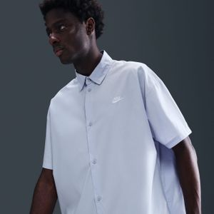 Nike Club overhemd met korte mouwen en knoopsluiting voor heren - Grijs