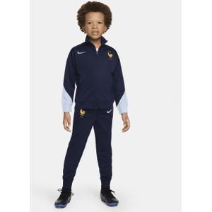 FFF Strike Nike Dri-FIT knit voetbaltrainingspak voor kleuters - Blauw