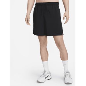 Nike Unlimited multifunctionele niet-gevoerde herenshorts met Dri-FIT (18 cm) - Zwart