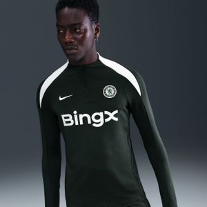 Nike - Chelsea Strike Trainingstrui - Donkergroen Wit - Polyester Elastaan