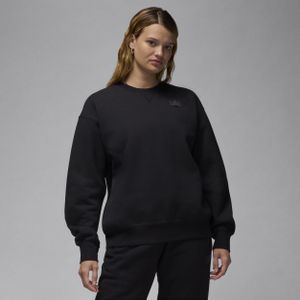 Jordan Flight Fleece sweatshirt met ronde hals voor dames - Zwart