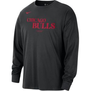 Chicago Bulls Courtside Nike NBA-herenshirt met lange mouwen - Zwart