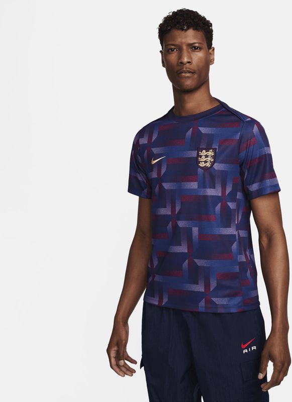 Engeland Academy Pro Nike Dri-FIT warming-up voetbalshirt met korte mouwen voor heren - Paars