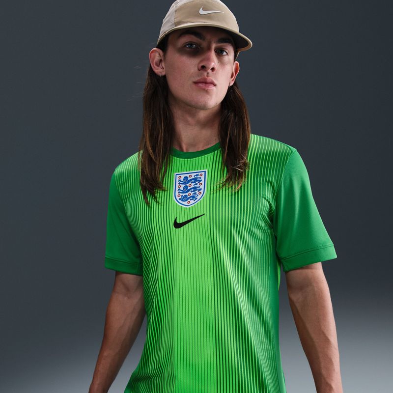 Nike - Engeland 2025/26 Stadium Goalkeeper - Voetbalshirt - Groen - Korte Mouwen