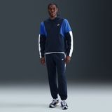Nike - CLUB FLEECE - Joggingpak - Navy - Neonblauw - Wit