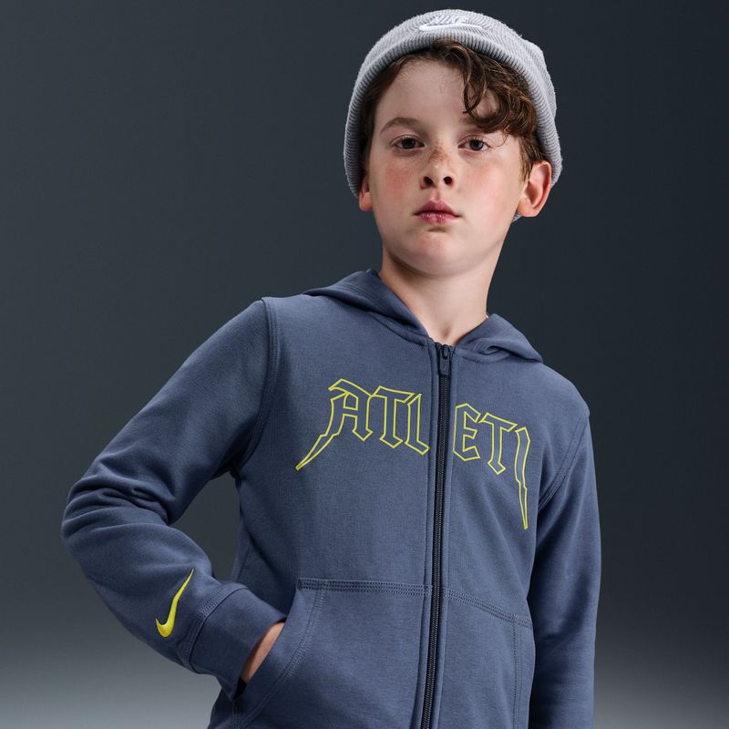 Nike - Atlético Madrid Club - Voetbalhoodie - Blauw - Met Rits Over De Hele Lengte