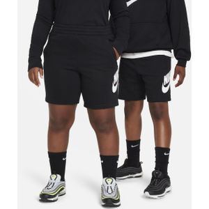 Nike Sportswear Club Fleece Shorts van sweatstof voor kids (ruimere maten) - Zwart