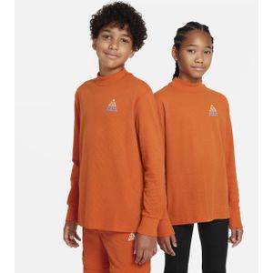 Nike ACG ruimvallende top van materiaal met wafelpatroon met lange mouwen voor kids - Oranje