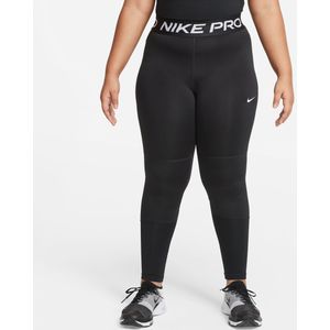 Nike Pro Dri-FIT legging voor meisjes (Ruimere maten) - Zwart