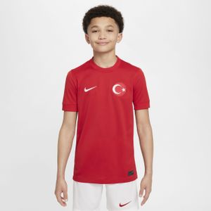 Turkije 2024/25 Stadium Uit Nike Dri-FIT replica voetbalshirt voor kids - Rood