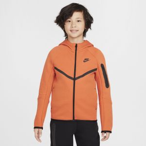Nike Sportswear Tech Fleece Hoodie met rits voor kids - Oranje