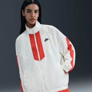 Nike Windrunner geweven oversized damesjack - Wit