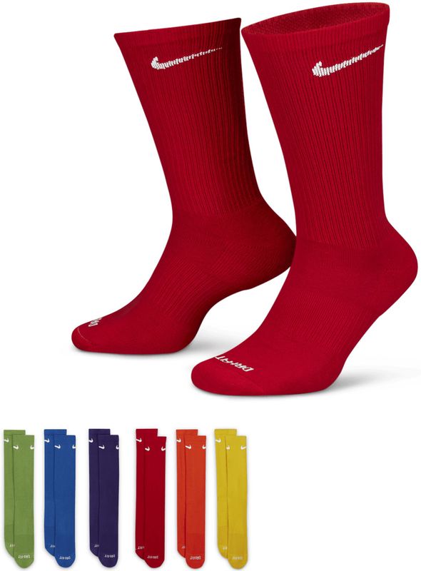 Nike Everyday Plus Cushioned Crew - Sportsokken - 6 Pack - Multi Color - S