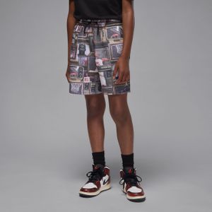 Jordan Brooklyn fleeceshorts met print voor kids - Zwart