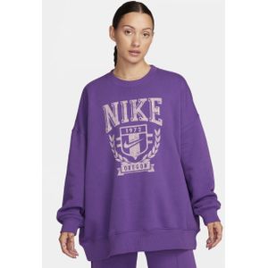 Nike Sportswear oversized fleeceshirt met ronde hals voor dames - Paars