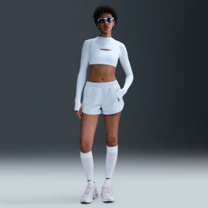 Nike Windrunner damesshorts met halfhoge taille (5 cm) - Blauw