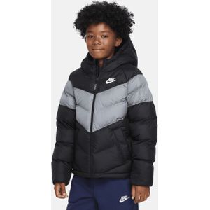 Nike kinderjack met synthetische vulling en capuchon - Zwart