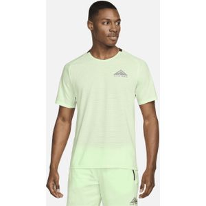 Nike Trail Solar Chase hardlooptop met korte mouwen en Dri-FIT voor heren - Groen