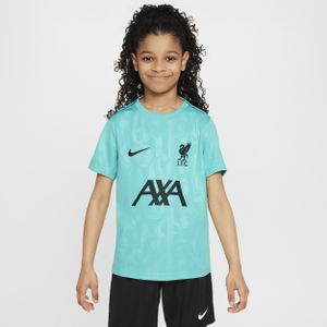 Liverpool FC Academy Pro Nike Dri-FIT warming-uptop met korte mouwen voor kids - Groen