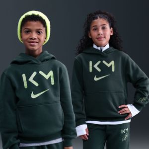 Kylian Mbappé Club Fleece voetbalhoodie met Dri-FIT voor kids - Groen