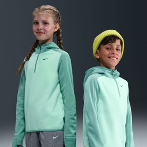 Nike - Therma-FIT Top - Wit - Korte Rits - Voor Kids