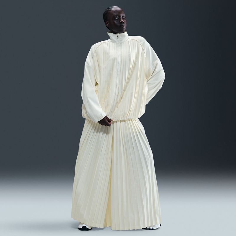 Nike Collection trainingsbroek met plooien en halfhoge taille voor dames - Wit